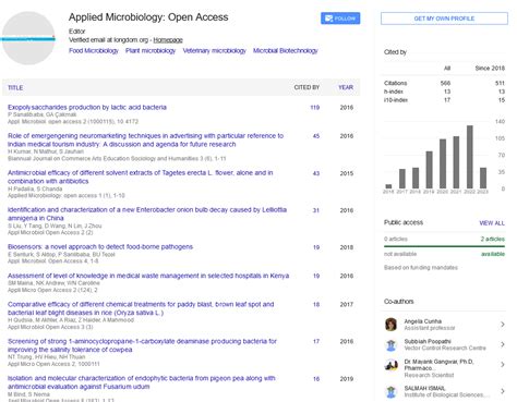 Applied Microbiology Peer Reviewed Open Access Journals