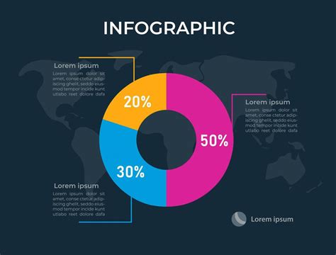 Global economics development analytics circle infographic design template for dark theme ...