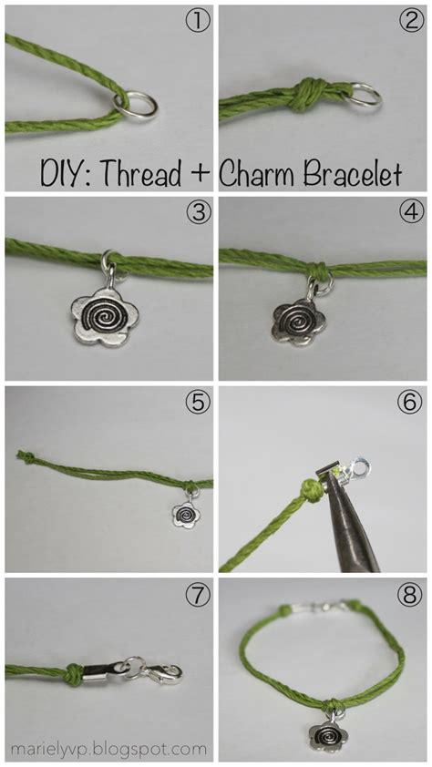 We Read!: DIY: Thread + Charm Bracelets