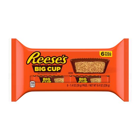 REESE'S, BIG CUP Milk Chocolate Peanut Butter Cups Candy, Gluten Free ...