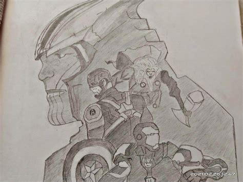 My first fanart of the Avengers and Thanos. : r/marvelstudios