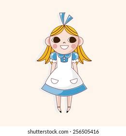 Alice Wonderland Theme Elements Stock Vector (Royalty Free) 256505416 ...