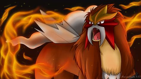 Entei by Masae on DeviantArt