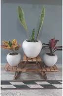 M.A.Multipurpose Folding Rack/Plant Stand with 3 Decks/Living Room Side Stand/Wooden Stool ...
