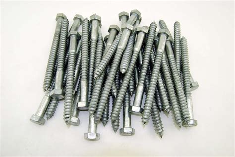 Amazon.com: (25) Galvanized Hex Head 1/2 x 6" Lag Bolts Wood Screws ...