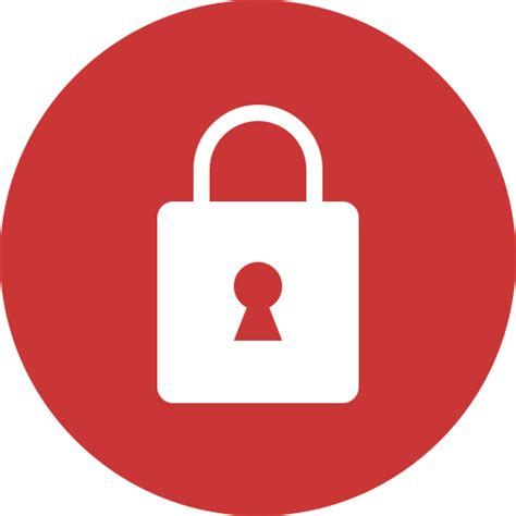 Lock, red icon - Free download on Iconfinder