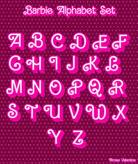 Barbie Alphabet Set by LadyValsArt1983 on DeviantArt