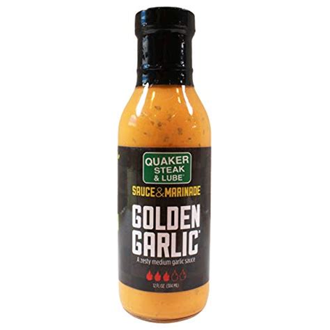 Quaker Steak and Lube Golden Garlic Wing Sauce 12 Ounce Glass Bottle of ...