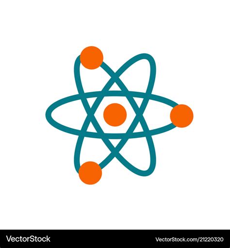 Atom icon - chemistry science symbol Royalty Free Vector