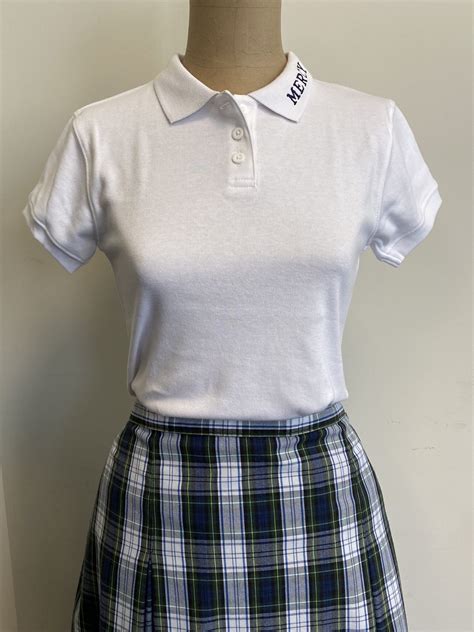 Youth Classroom Short Sleeve Uniform Polo-white - Our Lady of Mercy