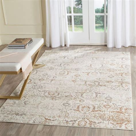 SAFAVIEH Artifact Charcoal/Cream 4 ft. x 6 ft. Floral Area Rug ATF237A-4 - The Home Depot | Grey ...