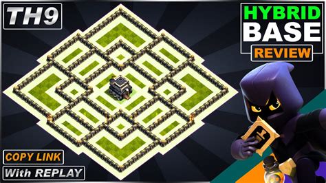 New BEST!! TH9 Base with Replay | COC TH9 Farming/Trophy/Hybrid base ...