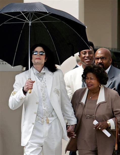 MJ and his Mother, Katherine Jackson, during his trial, 2005. Michael ...