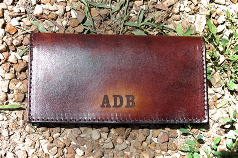 Personalized Checkbook Cover Leather by MillersLeatherShop on Etsy