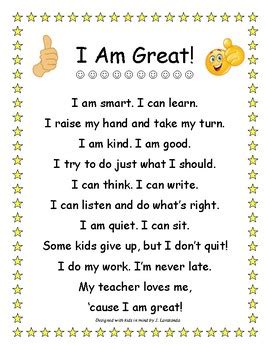 I am Great Poem by Jen Laratonda | TPT