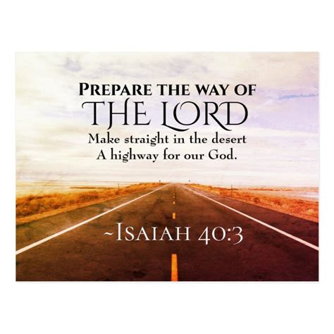 Isaiah 40:3 Prepare the way of the Lord, Bible Postcard | Zazzle.com