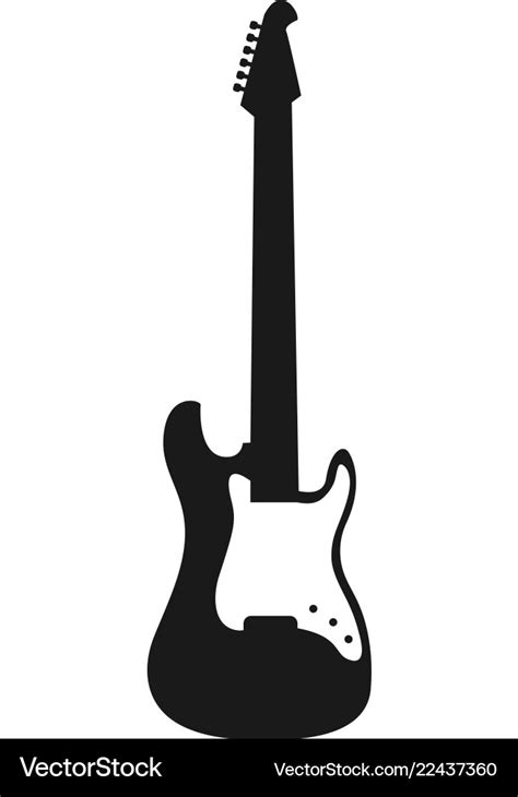 Electric guitar graphic design element Royalty Free Vector