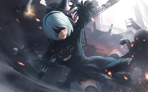 Nier Automata 2B 4K Artwork Wallpapers | HD Wallpapers | ID #22779