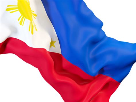 Waving flag closeup. Illustration of flag of Philippines