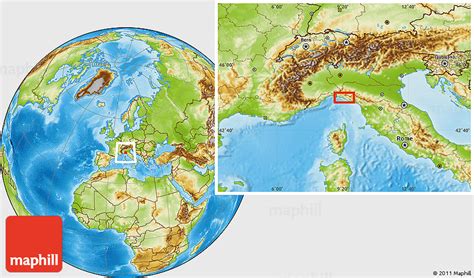 Physical Location Map of Camogli