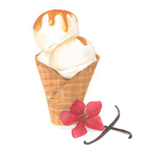 Vanilla Ice Cream Watercolor · Creative Fabrica