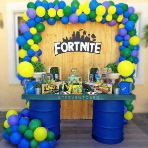 Ideas de decoración para Fiesta Fortnite. Mesa de dulces | Birthday party planning, Boy birthday ...