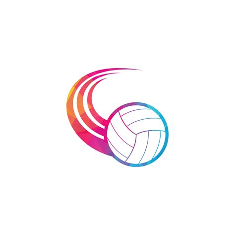 logotipo de voleibol. diseño del logo de la pelota de voleibol ...