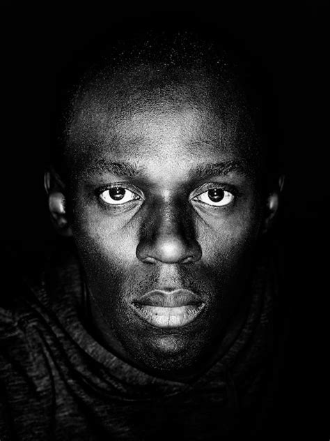 The face of determination | Usain bolt, Black and white portraits, Portrait