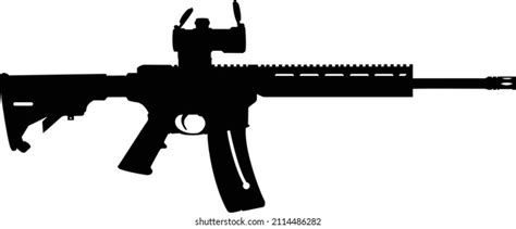 Ar15 Rifle Smith Wesson Mp 1522 Stock Vector (Royalty Free) 2114486282 ...