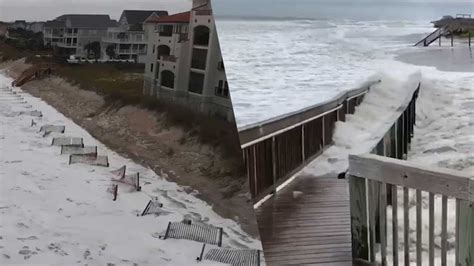 Hurricane Florence video: Waves pummel North Topsail Beach as storm ...