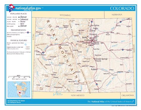 Large detailed map of Colorado state | Colorado state | USA | Maps of ...