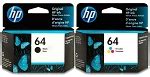 Genuine HP 64 Black Ink Cartridge-12347808