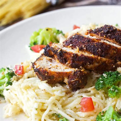 Recipe: Blackened Chicken with Creamy Angel Hair Pasta | Kitchn