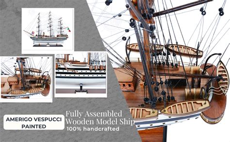 Brings Amerigo Vespucci Painted Model Ship to life in your journey of ...