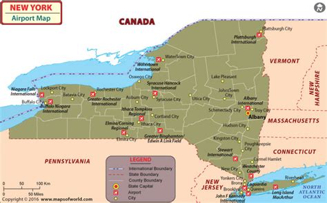 New York State Airports Map - Printable Map