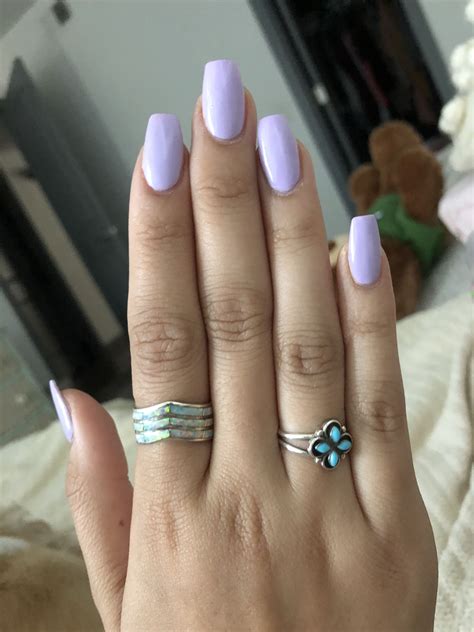 Lavender nails | Light purple nails, Purple acrylic nails, Lavender nails