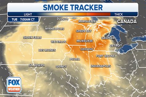 Canada wildfire smoke pours into Upper Midwest and Great Lakes, causing poor air quality