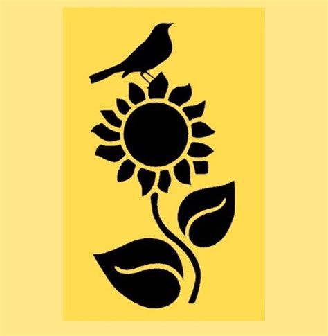 Sunflower Stencil - ClipArt Best