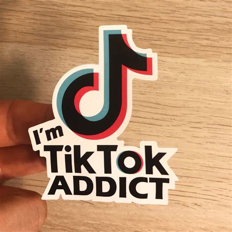 12 Stickers I'm Tik Tok ADDICT Vinyl Decal for Birthday | Etsy