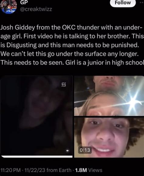 Josh Giddey Allegations original tweet | Josh Giddey Dating Minor Liv Cook Allegations | Know ...