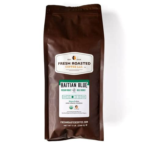 Organic Haitian Blue Coffee, Whole Bean Bag, Fresh Roasted Coffee LLC. (5 LB.) - Walmart.com ...