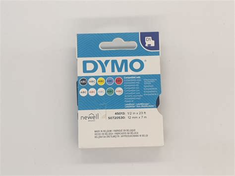 DYMO GENUINE D1 Label Cassette Tape 45013S Black on White 12mm x 3m S0720530S | eBay