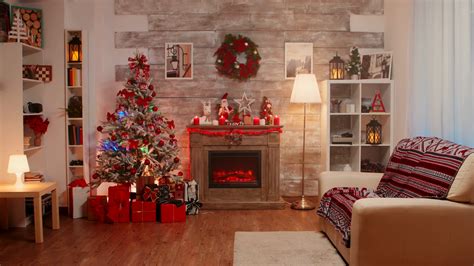 Zoom In Shot Of Room Decorated Christmas Stock Footage SBV-338706166 ...