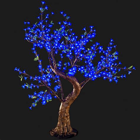 Led Light Cherry Tree 4 FT 8" High 384 LED Blue Color - GenerationStore.com