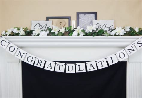 Congratulations Banner - Wedding, Engagement Party, Graduation Decor – Celebrating Together