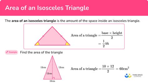 Area of Isosceles Triangle - Math Steps, Examples & Questions