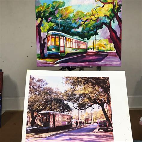 Almost finished with this streetcar painting. I am also showing the ...