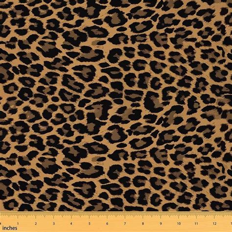 Leopard Print Fabric by The Yard Safari Animal Print Upholstery Fabric ...