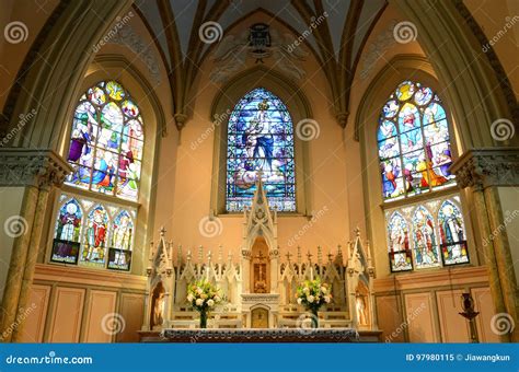 Our Lady of Victories Church, Boston, USA Stock Image - Image of england, indoor: 97980115