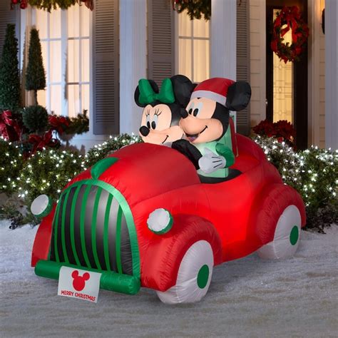 Gemmy 4-ft Lighted Disney Mickey and Minnie Christmas Inflatable at Lowes.com